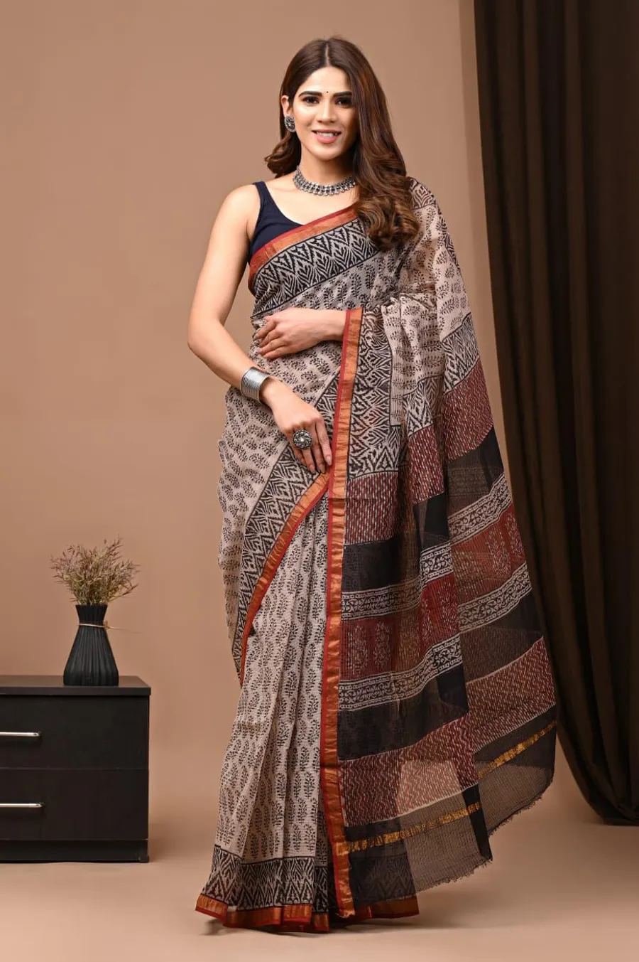 Vaspati Hand Block Prints Kota Sarees